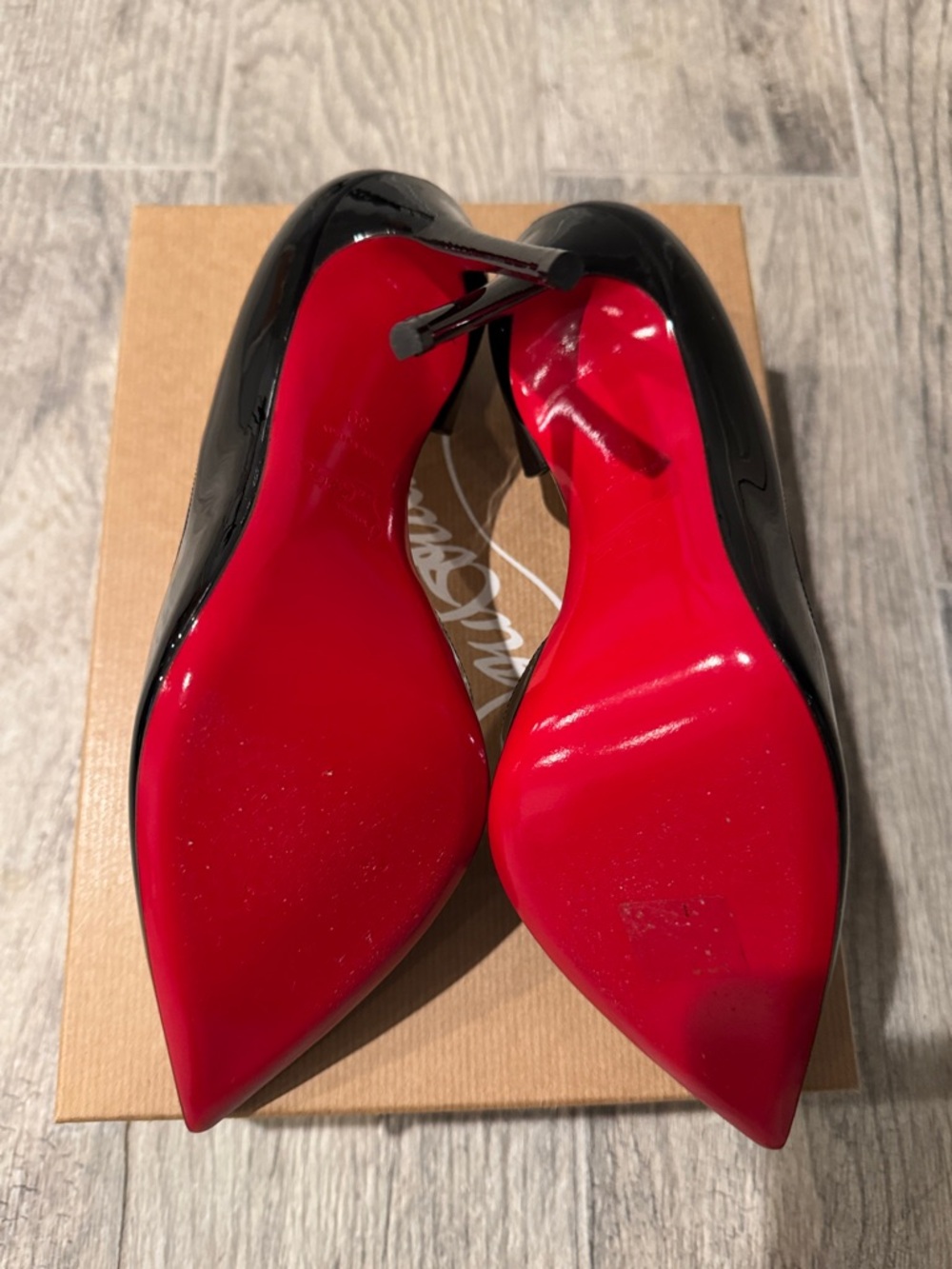 Christian Louboutin Black Patent Pointed D'Orsay Pumps - Picture 3 of 6